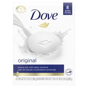 Dove Beauty Bar For Softer Skin White More Moisturizing Than Bar Soap 4 oz 8 Bars