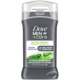 Dove Men+Care Extra Fresh Long Lasting Antiperspirant Deodorant Stick, Citrus, 3 oz