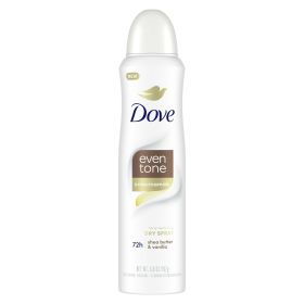 Dove Even Tone Women's Antiperspirant Dry Spray Shea Butter & Vanilla, 3.8 oz