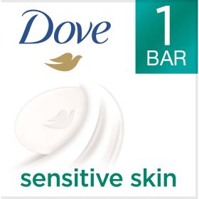 Dove Beauty Moisturizing Cream Bar Soap For Sensitive Skin, Unscented - 3.15 Oz