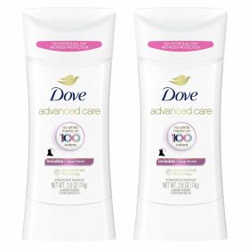 Dove Advanced Care Long Lasting Women's Antiperspirant Deodorant Stick Invisible, 2.6 oz Twin Pack