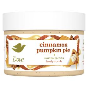 Dove Body Scrub Cinnamon Pumpkin Pie for Deep Nourishment Holiday Treats Limited Edition, 10.5 oz