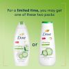 Dove Refreshing Long Lasting Gentle Body Wash Twin Pack, Cucumber and Green Tea, 20 fl oz