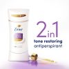 Dove Even Tone Women's Antiperspirant Deodorant Stick, Rosewood & Powder, All Skin Type, 2.6 oz