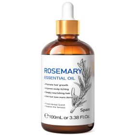 HIQILI Rosemary Jasmine Lavender Mint Essential Oils for Hair Care, increasing luster, Massage, Skin Care, Diffuser, Humidifier (Color: Rosemary)