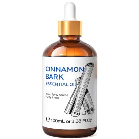 HIQILI 100ML Cinnamon Bark Essential Oils,100% Pure Nature for Aromatherapy, Diffuser, Humidifier, Massage, Relieving Stress (Color: Cinnamon Bark)