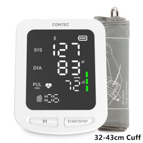 CONTEC Portable Automatic Digital Blood Pressure Monitor BP Monitor Monitoring Leval Sphygmomanometer Big LED Display 08C/08E (Color: 08E Large Cuff 32-43)