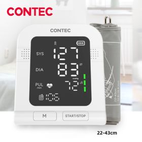 CONTEC Portable Automatic Digital Blood Pressure Monitor BP Monitor Monitoring Leval Sphygmomanometer Big LED Display 08C/08E (Color: 08C Big Cuff 22-43cm)