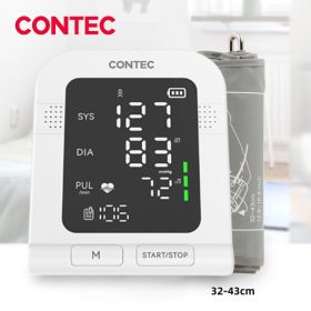 CONTEC Portable Automatic Digital Blood Pressure Monitor BP Monitor Monitoring Leval Sphygmomanometer Big LED Display 08C/08E (Color: 08C Large Cuff 32-43)