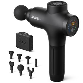 Mebak 3 Massage Gun, Massage Gun Deep Tissue for Athletes, Professional Muscle Percussion for Shoulder Leg Back Body Pain Relief (Color: Mebak 3 Black)