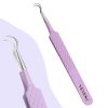 Veyes Inc Eyelash Extensions Tweezers Veyelash Professional Fiber Tip Tweezers for Volume Stainless steel 3D Accurate Closure