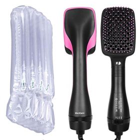 3 In 1 Hair Dryer Hot Air Brush Styler & Volumizer One Step Hair Straightener Curler Electric Blow Dryer Brush Wet And Dry Used (Color: no box)