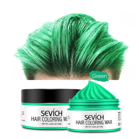 120g Color Hair Wax Styling Hair Dye Clay Grey Temporary Dye Disposable Fashion Festival Celebrate Molding Coloring Mud Cream (Color: Green)