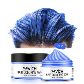 120g Color Hair Wax Styling Hair Dye Clay Grey Temporary Dye Disposable Fashion Festival Celebrate Molding Coloring Mud Cream (Color: Blue)