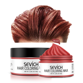 120g Color Hair Wax Styling Hair Dye Clay Grey Temporary Dye Disposable Fashion Festival Celebrate Molding Coloring Mud Cream (Color: Red grown)