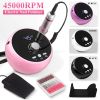 45000RPM Nail Drill Machine Electric Portable Nail Drill Rechargeable Nail Drill Machine for Polishing Gel Nails Suitable for Home Nail Salons