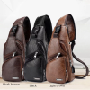 Men USB Charging Bag Men Chest Bag For Custom PU PVC Shoulder Bag Diagonal Package Messenger Travel Bag Cross Body Bags