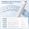 Sejoy Sonic Electric Toothbrush for Adults, Rechargeable 5 Cleaning Modes Sonic Toothbrush with 12 Brush Heads Smart Timer