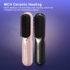 Portable Hair Straightener Hot Heating Comb Curling Iron Styling Tools Ion Nourish Electric Hair Straightening Comb Hair Care