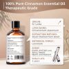 HIQILI 100ML Cinnamon Bark Essential Oils,100% Pure Nature for Aromatherapy, Diffuser, Humidifier, Massage, Relieving Stress